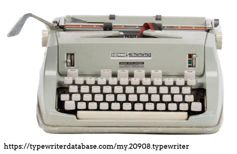 1970 hermes 3000 7064342|1970 Hermes 3000 on the Typewriter Database.